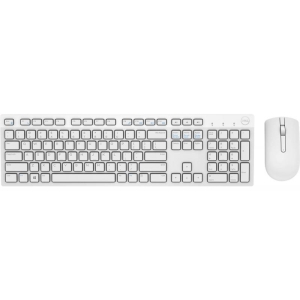 Juhtmevaba klaviatuur & hiir Dell KM636, ENG-laotusega, valge, uus, garantii 1 aastat