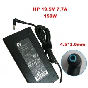 Sülearvuti laadija HP 19,5V, 7,7A, 150W, pistik 4,5x3,0 mm Smart (L blue), uus originaallaadija, garantii 1 aasta