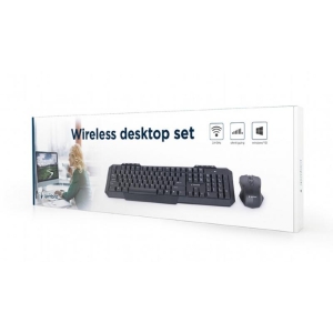 Juhtmevaba Klaviatuur Gembird Desktop Set KBS-WM-02 Wireless/US asetus/Patareid komplekis/Garantii 2 aastat