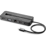 HP USB-C mini dock /USB3 1tk USB2 1tk/ HDMi ja VGA /LAN/ Kuni 100w/ kasutatud/garantii 1 aasta