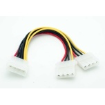 5,25" Molex > 2 x 5,25" MOLEX Y-toitekaabel, 0,16m, sisemine, uus