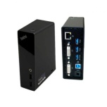 Lenovo USB 3.0 Dock (FRU 03X6059), 5 X USB 3.0, 2 x DVI-väljundid, LAN, kõrvaklapipistik, 20V laadija komplektis, kasutatud, garantii 1 aasta