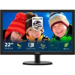 22" Wide LCD LED Philips 223V5LSB, VGA ja DVI-sisend, resolutsioon 1920x1080, kasutatud,ekraanil laigud, garantii 1 aasta