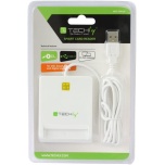 ID kaardi lugeja Techly, USB, valge, uus, garantii 2 aastat