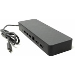 HP USB-C Universal Dock, 1xUSB-C, 4xUSB 3.0, 2xDisplayPort-väljundid, LAN, kõrvaklapipistik, komplektis 90W laadija, kasutatud, garantii 1 aasta