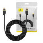 Baseus Cat 7 10Gb Ethernet RJ45 Cable 3m black, uus, garantii 1 aasta