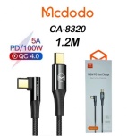 USB-C - USB-C kaabel Mcdodo CA-8321 100W 90 kraadi 1.2m (must)/uus