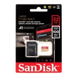 SD Micro 32GB mälukaart, SanDisk Extreme ,100 MB/s lugemiskiirus ja 60 MB/s kirjutamis kiirus,  Video speed class, V30 A1, uus, tavamõõdus adapter kaasas, garantii 2 aastat