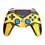 Juhtmevaba pult iPega PG-P4019A  PS4 touchpad, kollane ühildub Android, iOS (13.0 or later), Windows (7/8/10), PS4, PS5 (PS4 mängud ainult), iOS (13.0 and later), PS3 (juhtmega), PC (juhtmega)