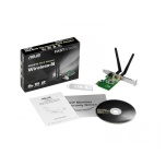 ASUS(PCE-N15) maximum performance Wireless-N Network Adapter ( 300Mbps Transmit / 300Mbps Receive) with PCI-E interface, Include Full Height and Low Profile bracket, WPS button Support/ Garantii 3 aastat