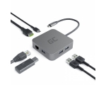Docking Station, Adapter, HUB USB-C HDMI Green Cell - 6 ports for MacBook Pro, Dell XPS, Lenovo X1 Carbon ja teised/Uus/Garantii 12 kuud