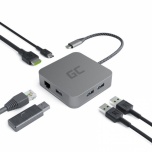 Docking Station, Adapter, HUB USB-C HDMI Green Cell - 6 ports for MacBook Pro, Dell XPS, Lenovo X1 Carbon ja teised/Uus/Garantii 12 kuud