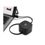 Dokk HP Thunderbolt Dock G2 with Combo Cable/2tk Thunderbolt port 1x USB-C DisplayPort data and power out port (15 W) 2tk DisplayPort ports 1tk VGA port 3tk USB 3.0 ports 1tk RJ45/Ethernet port, heli välund/230w adapter/kasutatud/Garantii 12 kuud